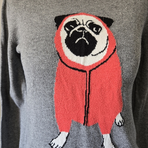 BANANA REPUBLIC Factory Grey Lightweight Pug Sweater. Size XS - Picture 3 of 10